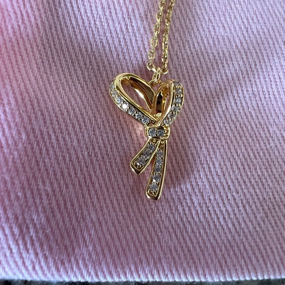 Kate Spade Saturday Pave Bow Necklace